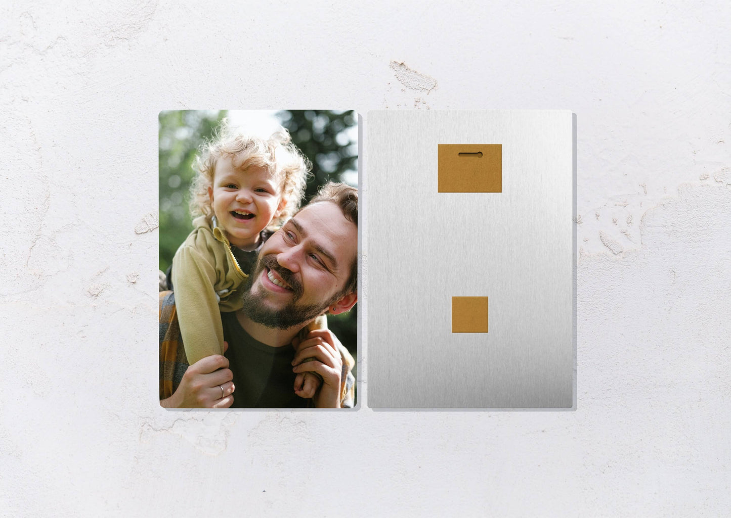 Aluminum ChromaLuxe Photo Panel Size 4x6 with wall mounting block