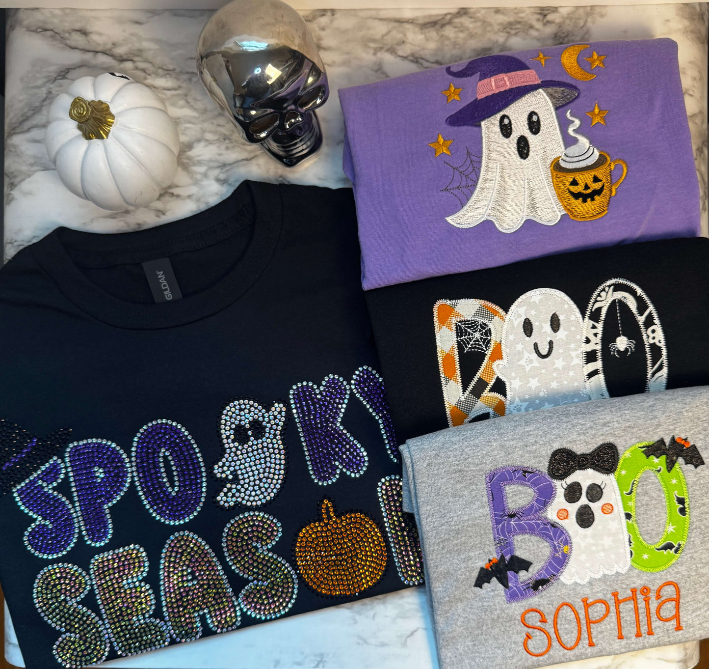 Spooky Season Halloween Rhinestone Tee