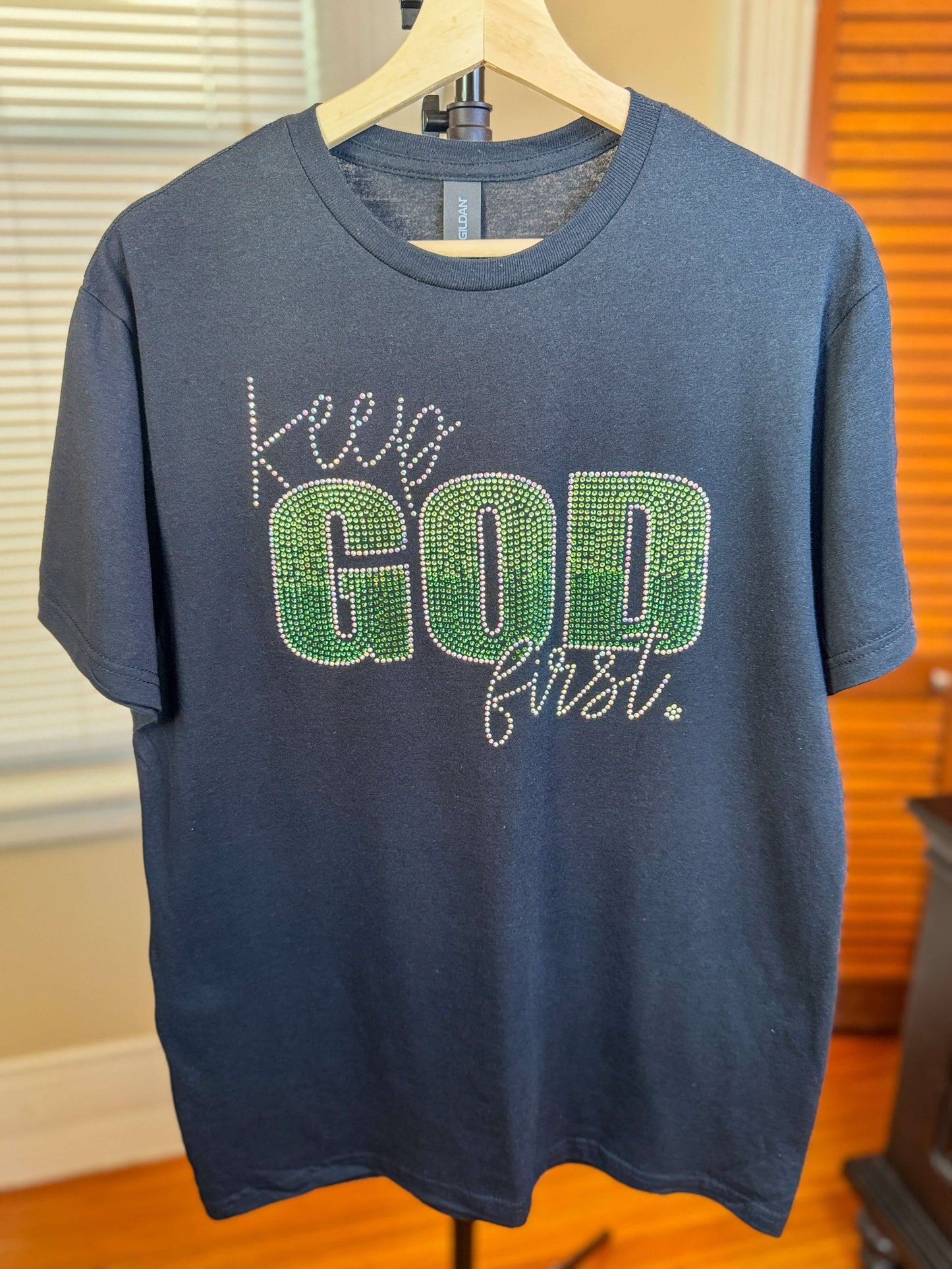 Keep God First Rhinestone T-Shirt
