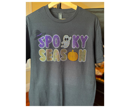 Spooky Season Halloween Rhinestone Tee