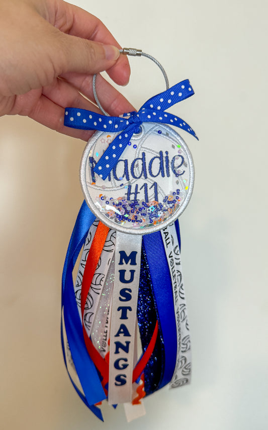 Custom Embroidered Volleyball Bag Tag