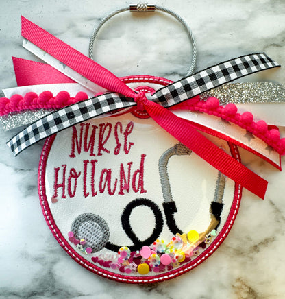 Personalized Nurse Shaker Bag Tag