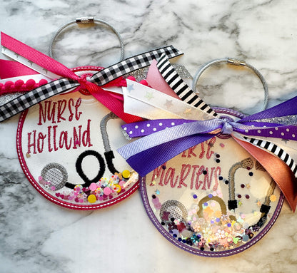 Personalized Nurse Shaker Bag Tag