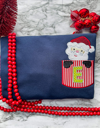 Santa Pocket Sweatshirt – Custom Christmas Sweatshirt