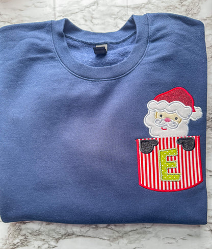 Santa Pocket Sweatshirt – Custom Christmas Sweatshirt