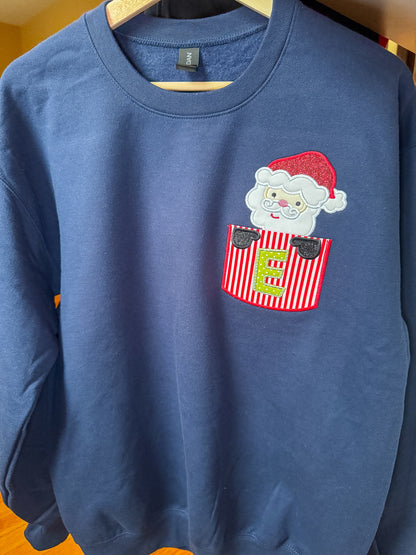 Santa Pocket Sweatshirt – Custom Christmas Sweatshirt