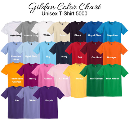 Gildan T-Shirt Color Chart