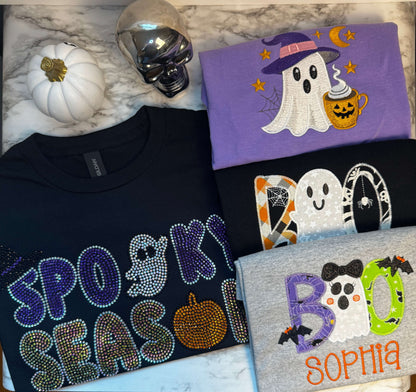 Spooky Season Halloween Rhinestone Tee