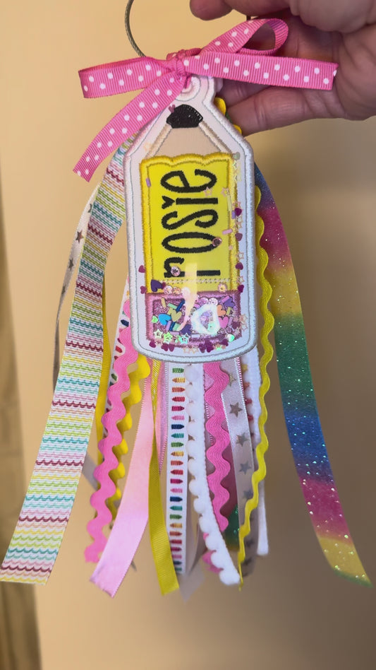 Custom Embroidered Pencil Bag Tag
