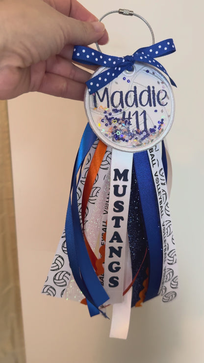 Custom Embroidered Volleyball Bag Tag